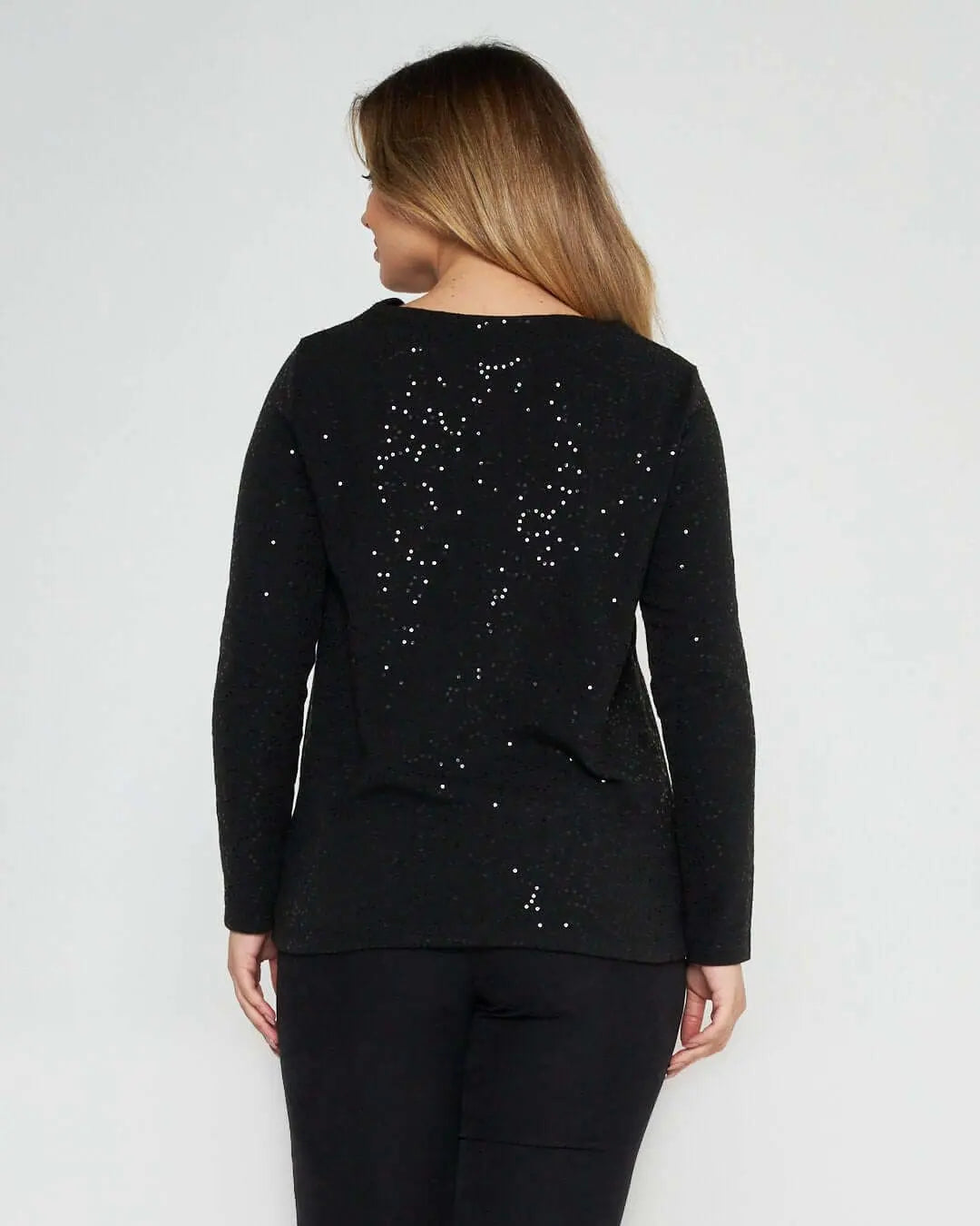 Maglia con paillettes NERO DORABELLA