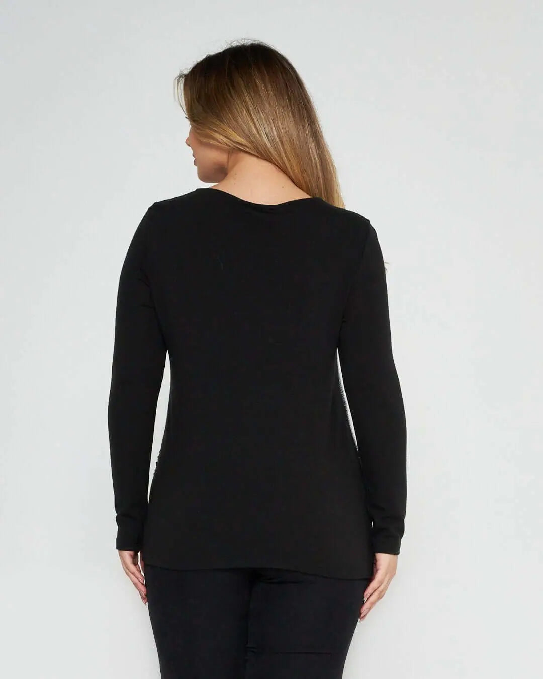 Maglia con paillettes NERO-POLVERE DORABELLA