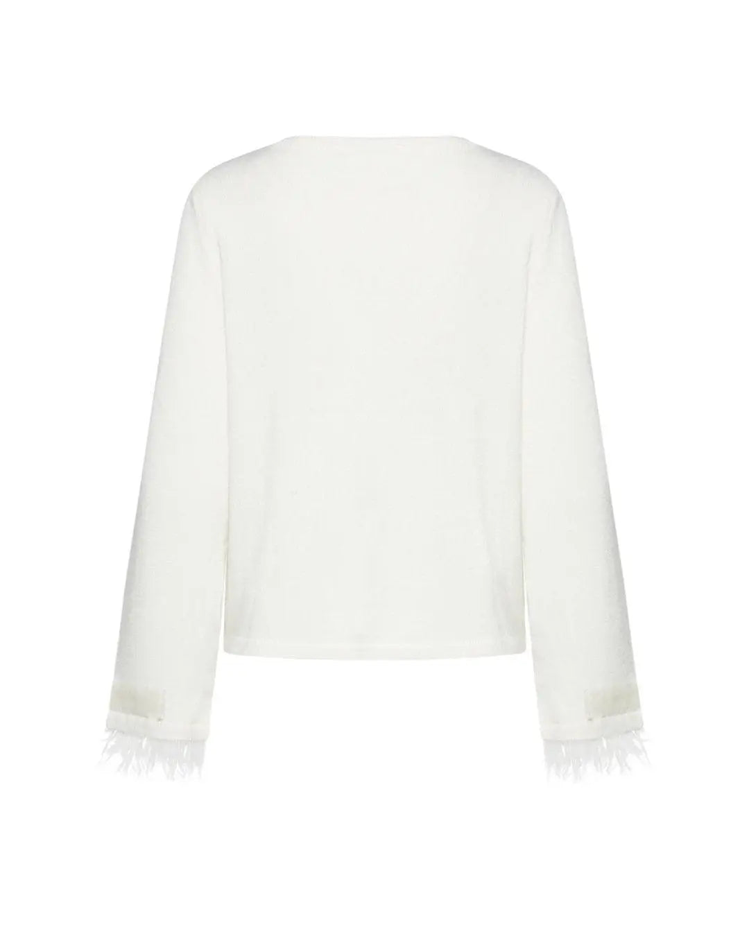 Maglia con piume ECRU IRONICA