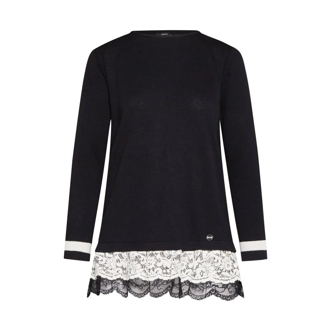 Maglia con pizzo NERO IRONICA XXL