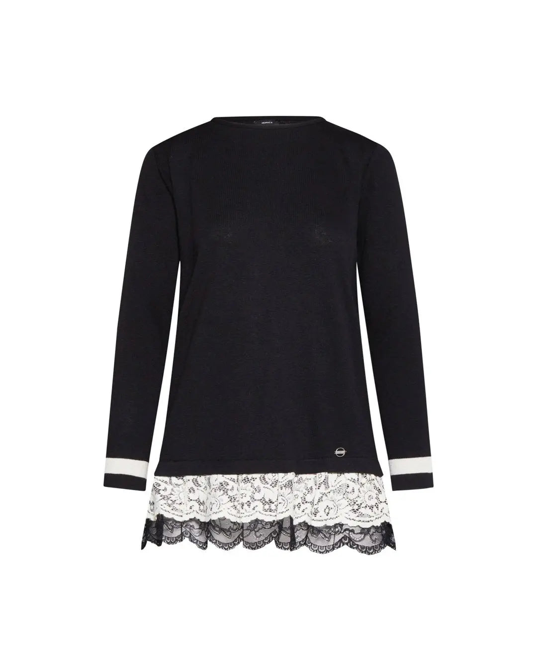 Maglia con pizzo NERO IRONICA XXL