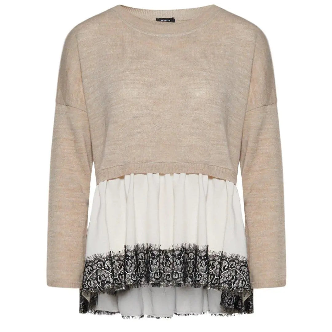 Maglia con pizzo TORTORA IRONICA L