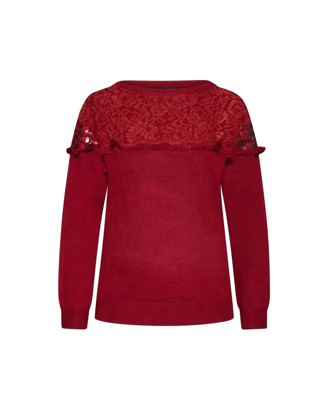 Maglia con pizzo e paillettes MARSALA IRONICA XL
