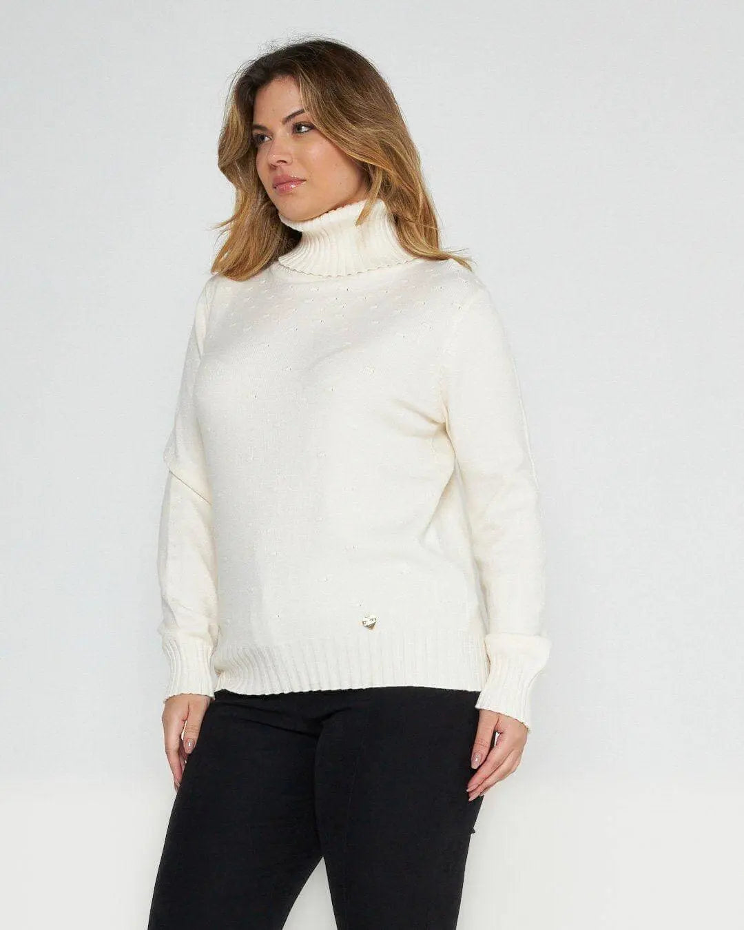 Maglia con pois a rilievo PANNA DORABELLA XXL