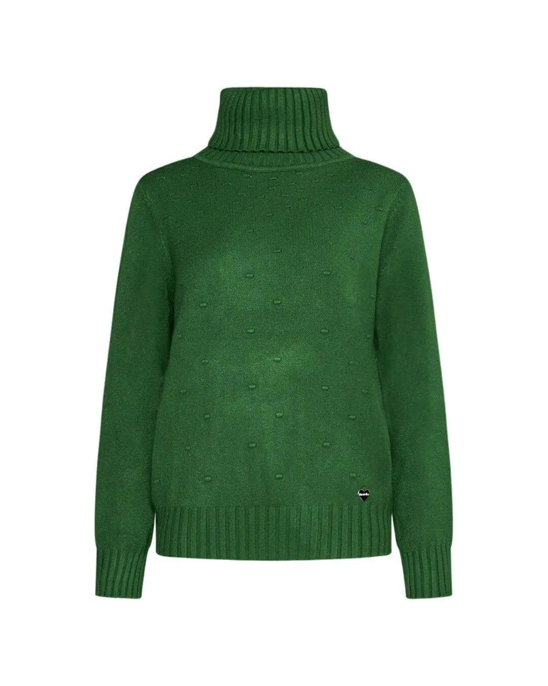 Maglia con pois a rilievo VERDE BOSCO DORABELLA