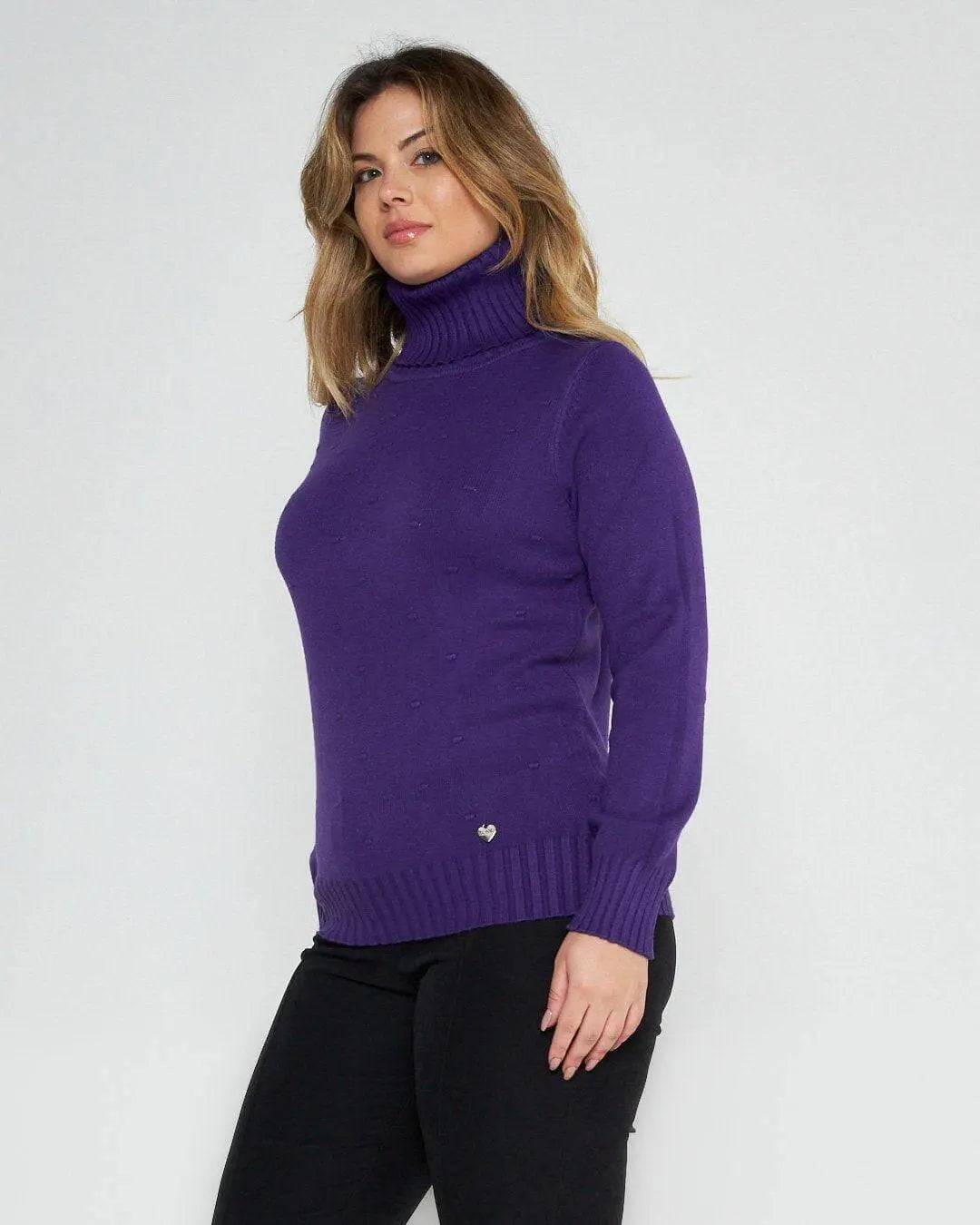 Maglia con pois a rilievo VIOLA DORABELLA XXL