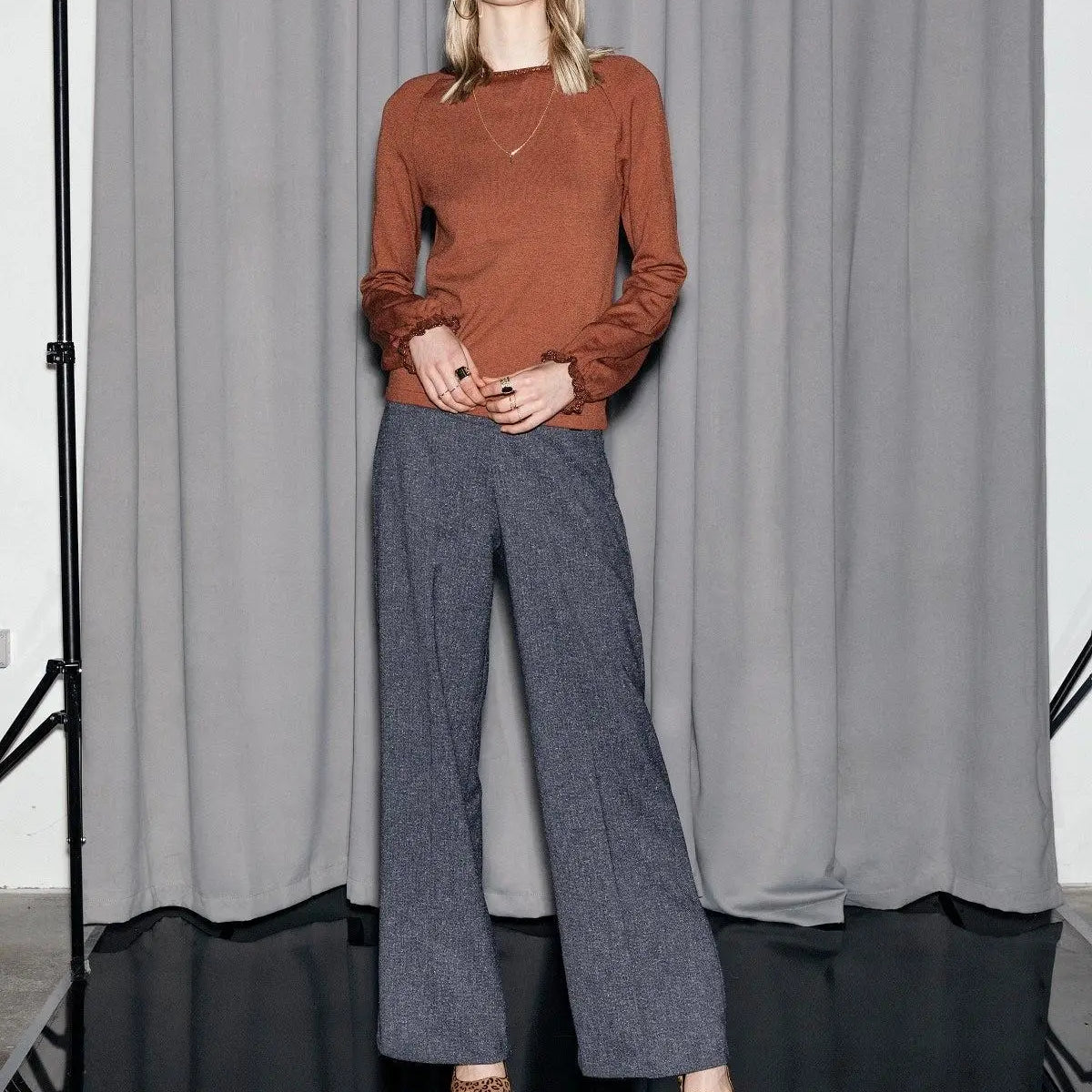 Maglia con polso a sbuffo RUGGINE IRONICA