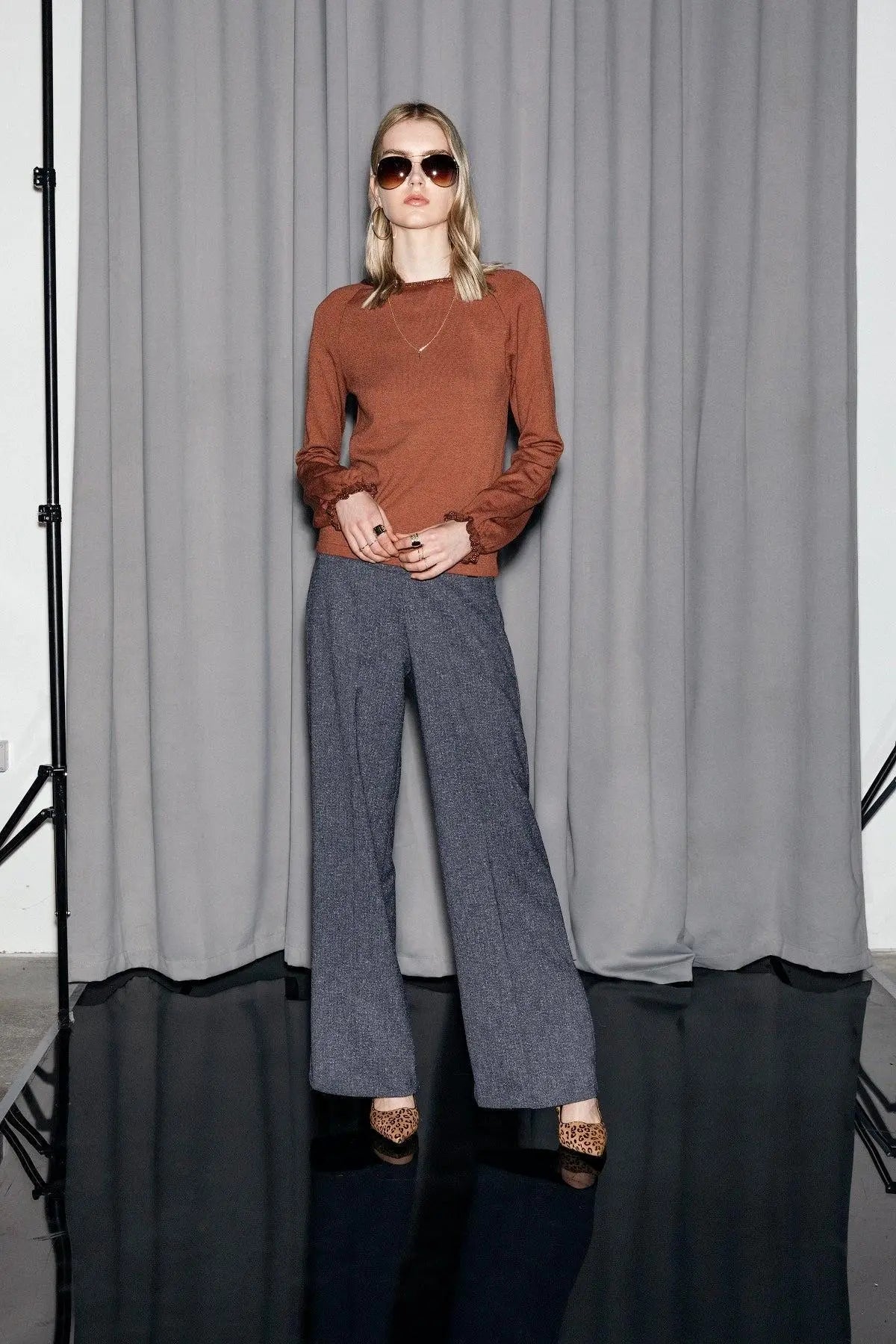 Maglia con polso a sbuffo RUGGINE IRONICA