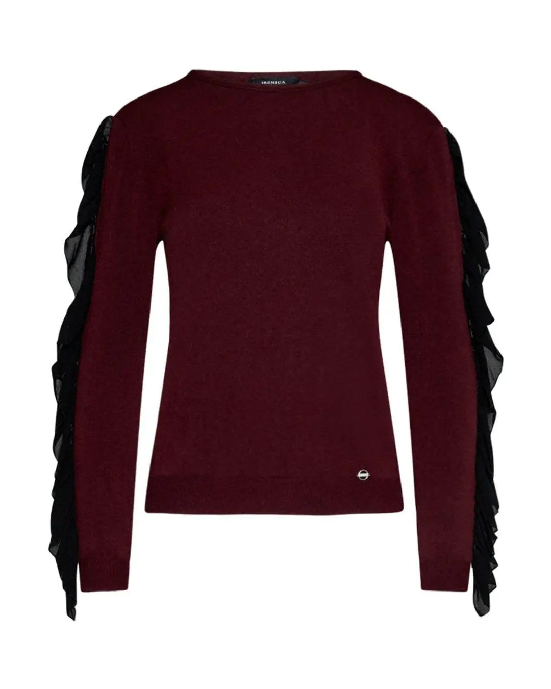 Maglia con rouches BORDEAUX IRONICA XXL