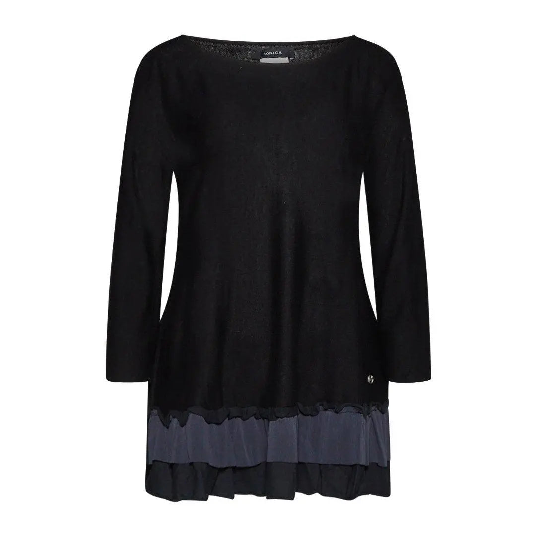 Maglia con rouches NERO IRONICA XL