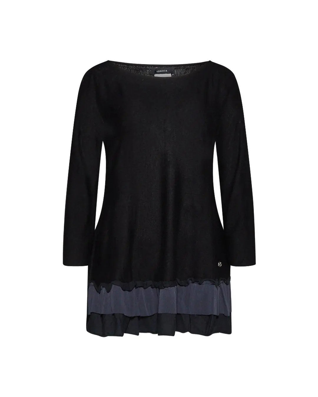 Maglia con rouches NERO IRONICA XL