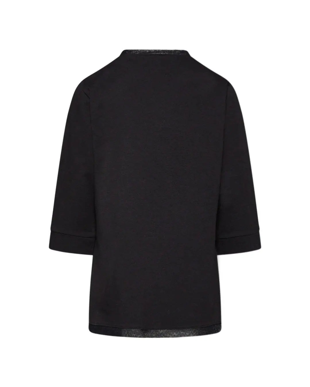 Maglia con rouches in tulle NERO IRONICA