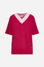 Maglia con scollo a V MAGENTA DORABELLA