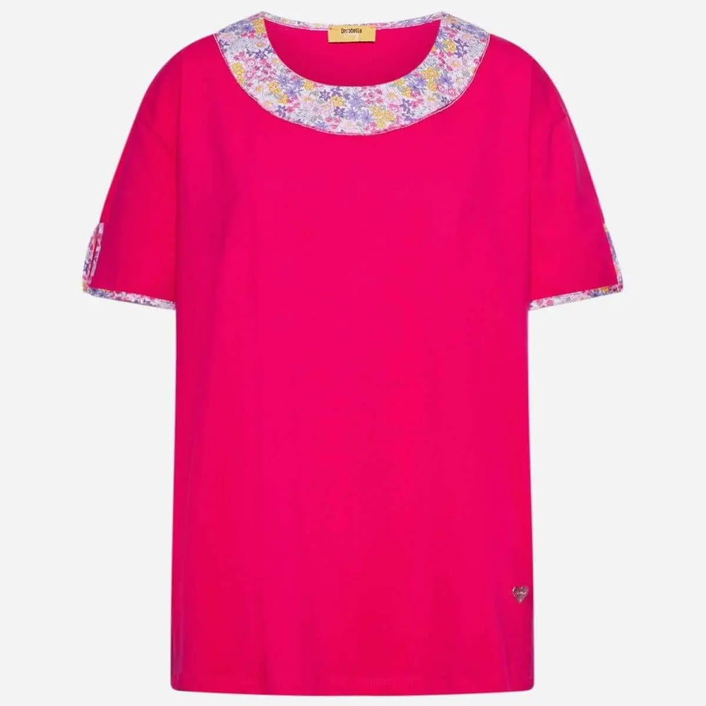 Maglia con scollo a fiori MAGENTA DORABELLA CURVY XL