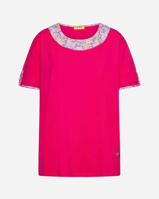 Maglia con scollo a fiori MAGENTA DORABELLA CURVY