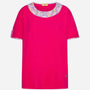 Maglia con scollo a fiori MAGENTA DORABELLA CURVY