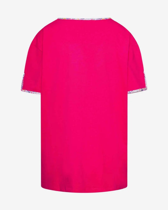 Maglia con scollo a fiori MAGENTA DORABELLA CURVY