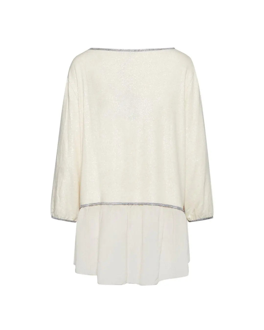 Maglia con spilla fiore PANNA IRONICA