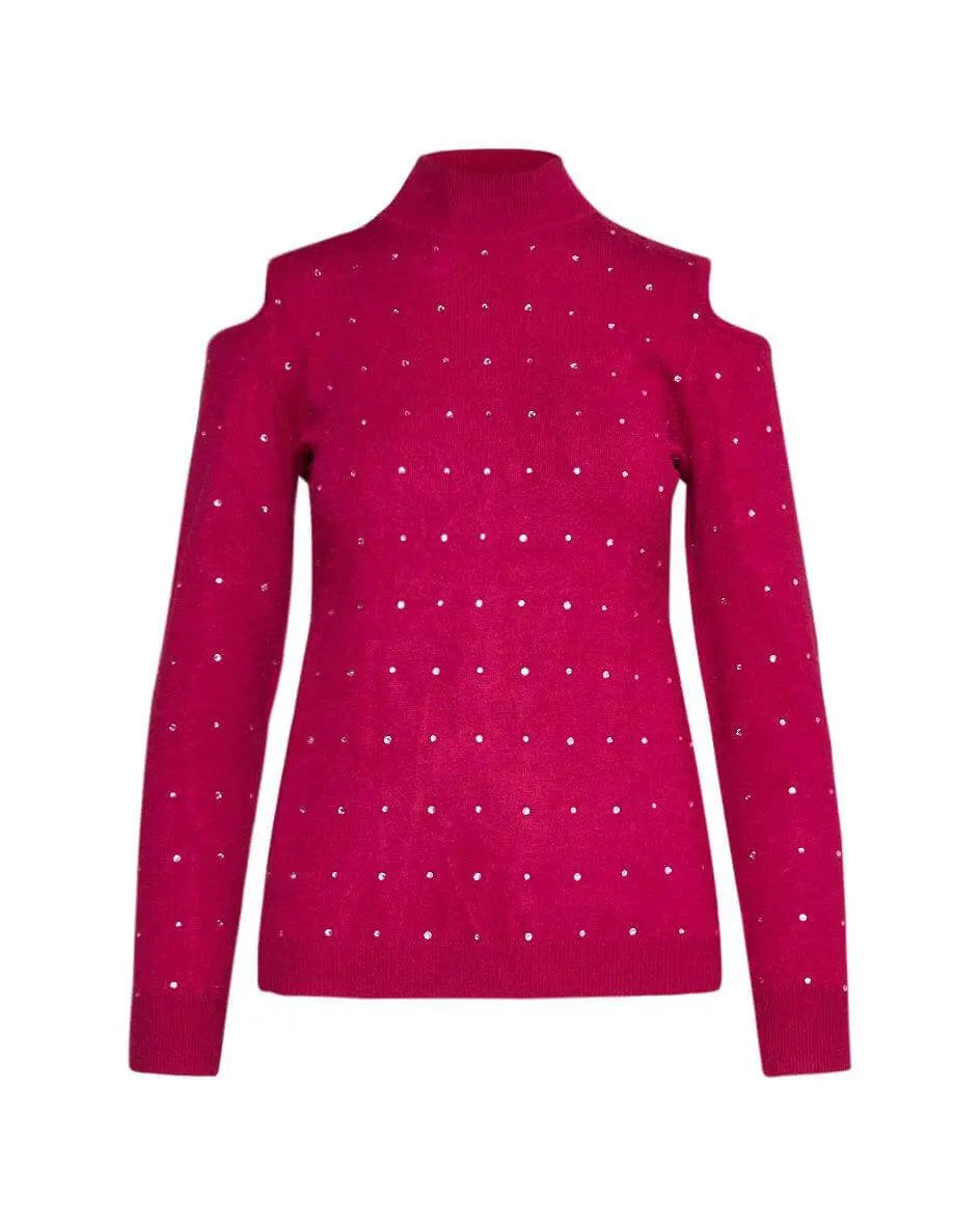 Maglia con strass MAGENTA DORABELLA