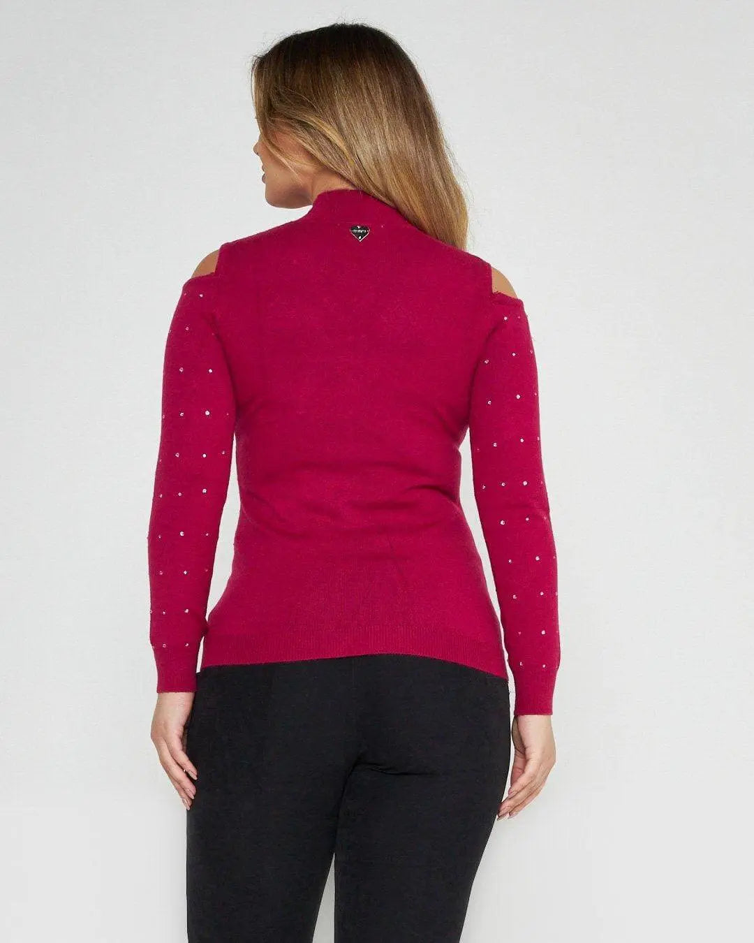 Maglia con strass MAGENTA DORABELLA