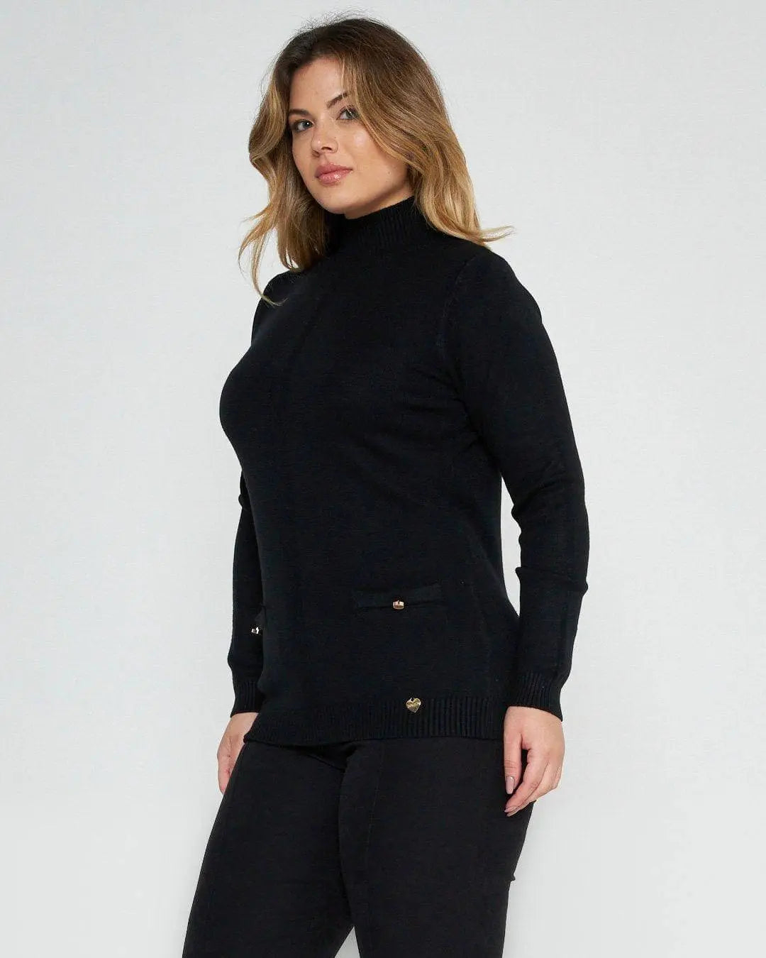 Maglia con taschini NERO A DORABELLA XXL