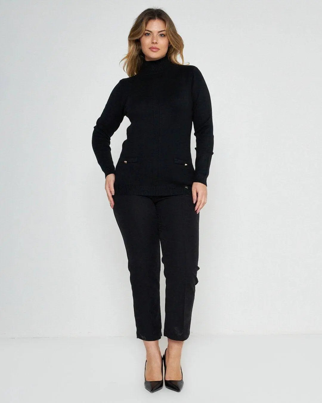 Maglia con taschini NERO A DORABELLA