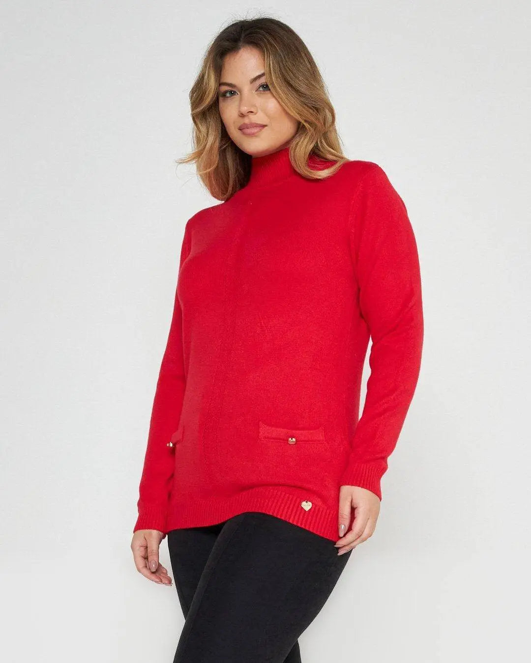 Maglia con taschini ROSSO DORABELLA XXL