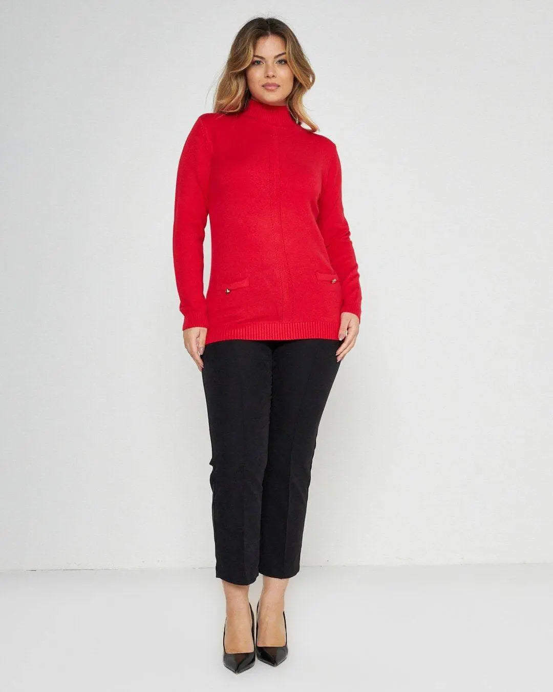 Maglia con taschini ROSSO DORABELLA