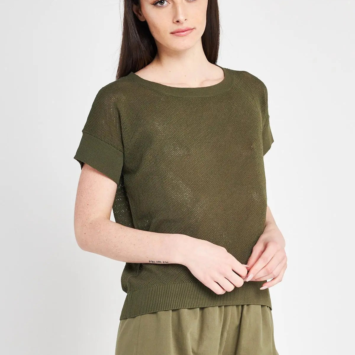 Maglia con trasparenza MILITARE IRONICA XL