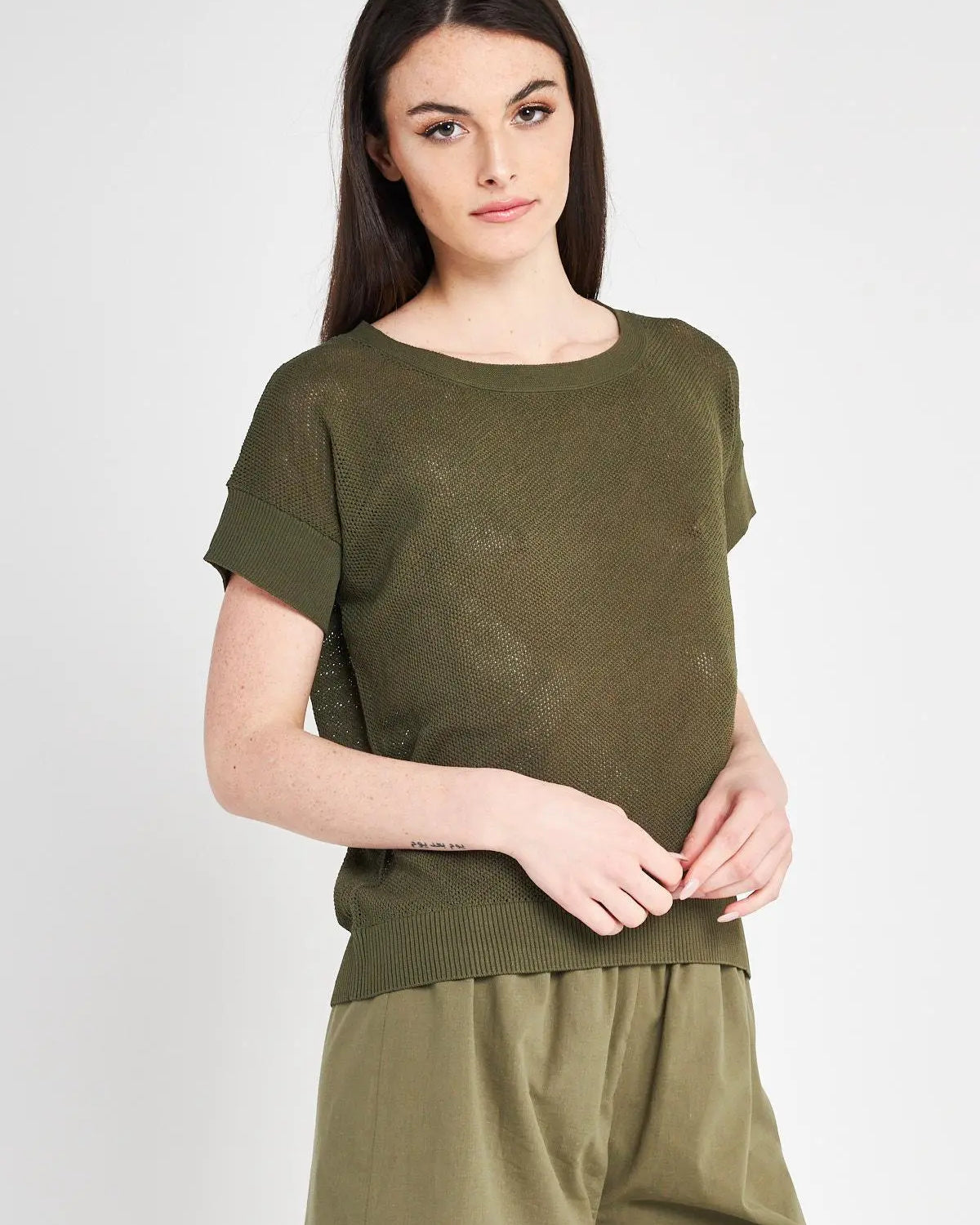 Maglia con trasparenza MILITARE IRONICA XL