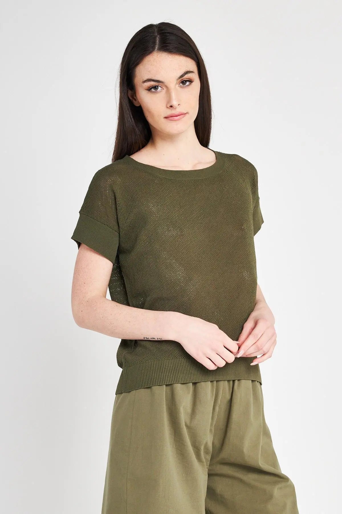 Maglia con trasparenza MILITARE IRONICA XL