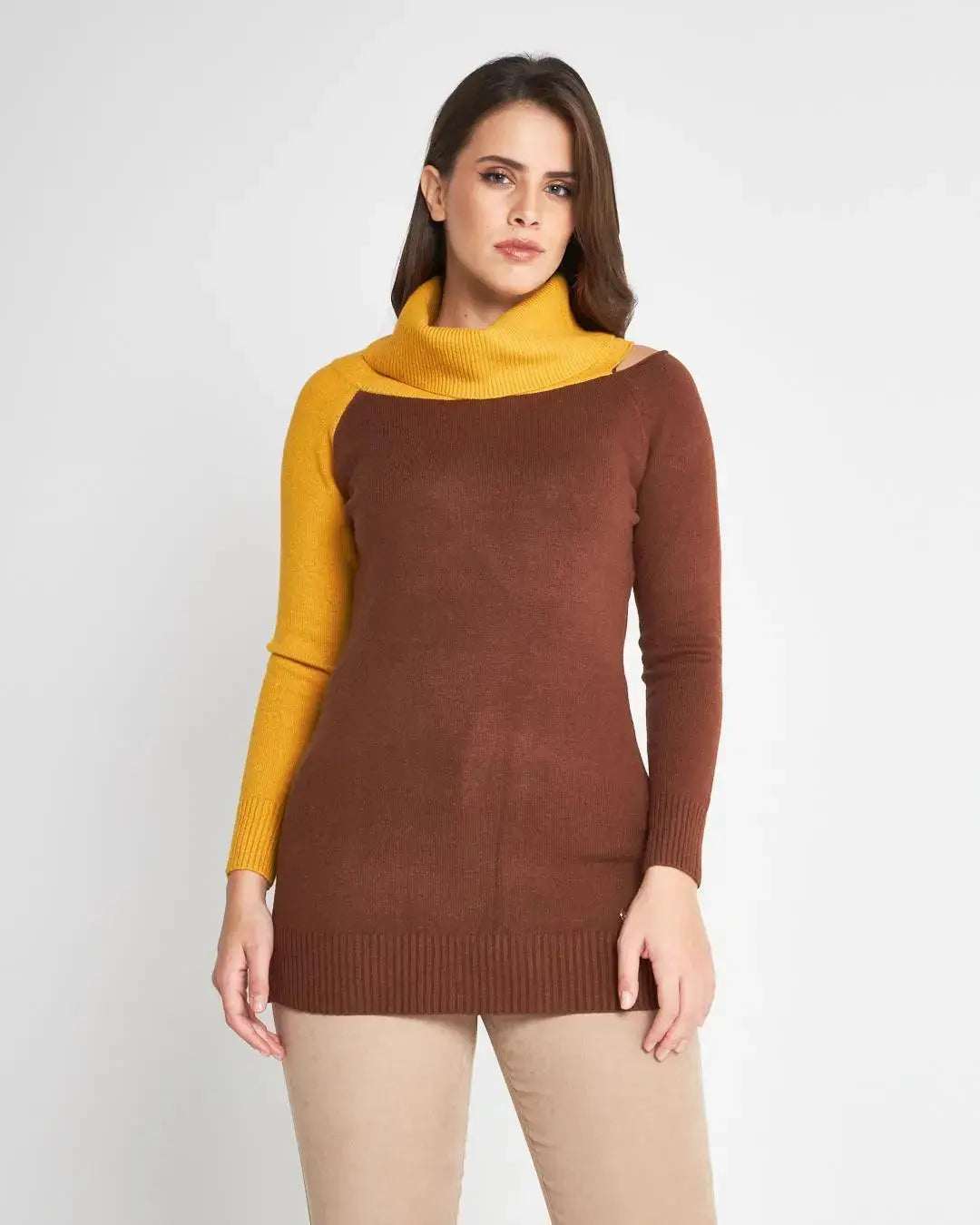 Maglia cut out CACAO DORABELLA XL