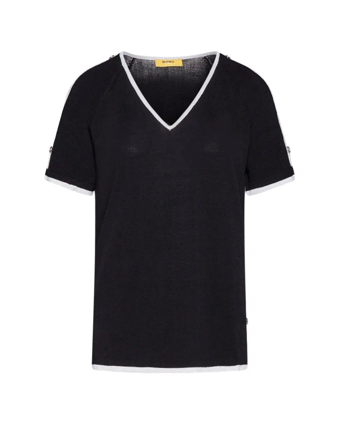 Maglia cut out NERO DORABELLA PIU'