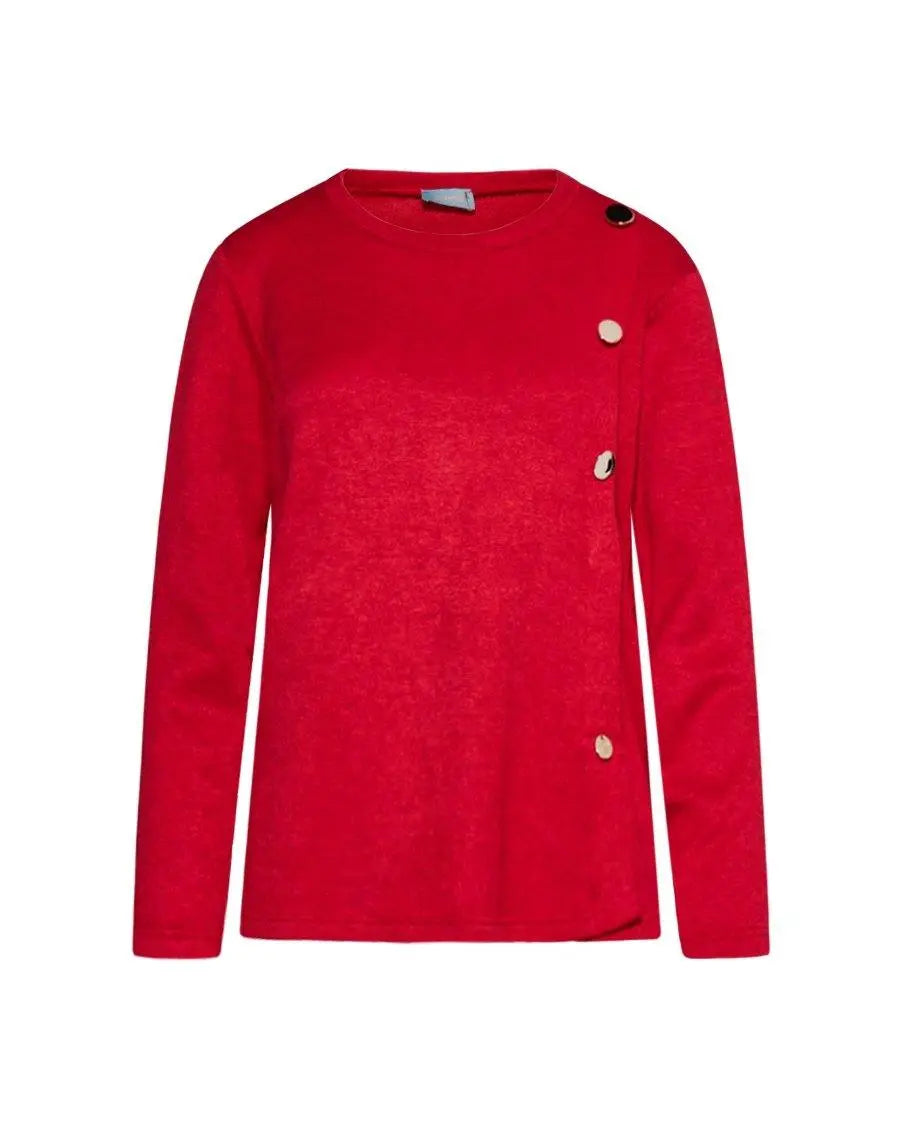 Maglia dettaglio bottoni ROSSO DORABELLA