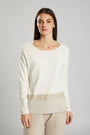 Maglia dettaglio lurex PANNA IRONICA XL