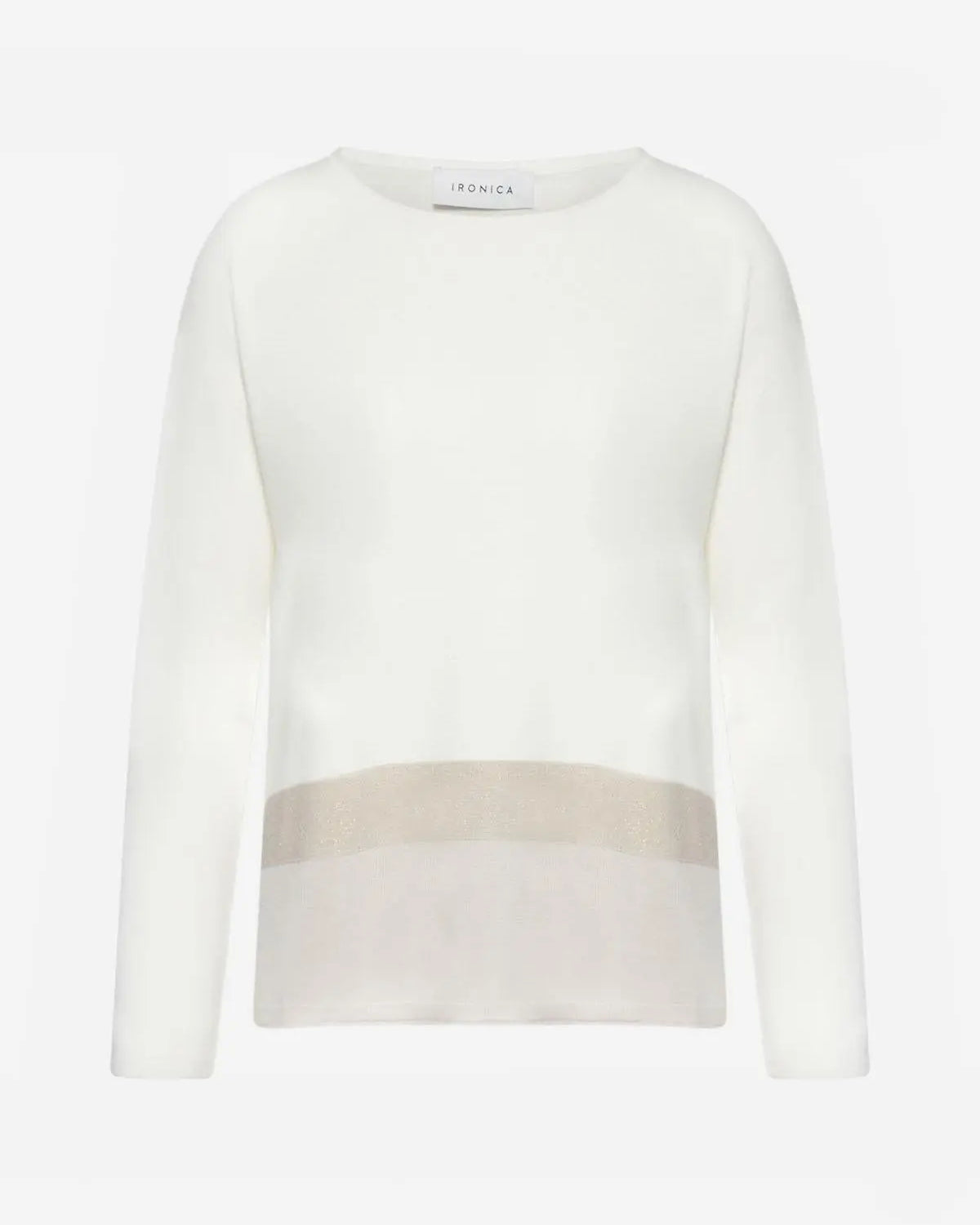 Maglia dettaglio lurex PANNA IRONICA