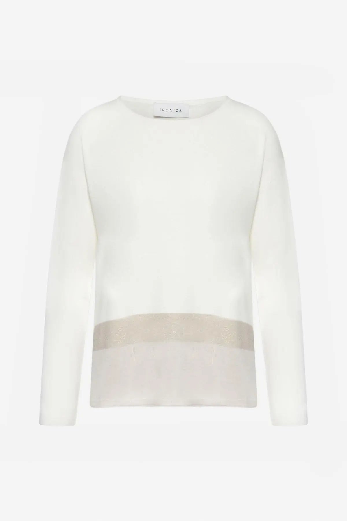 Maglia dettaglio lurex PANNA IRONICA