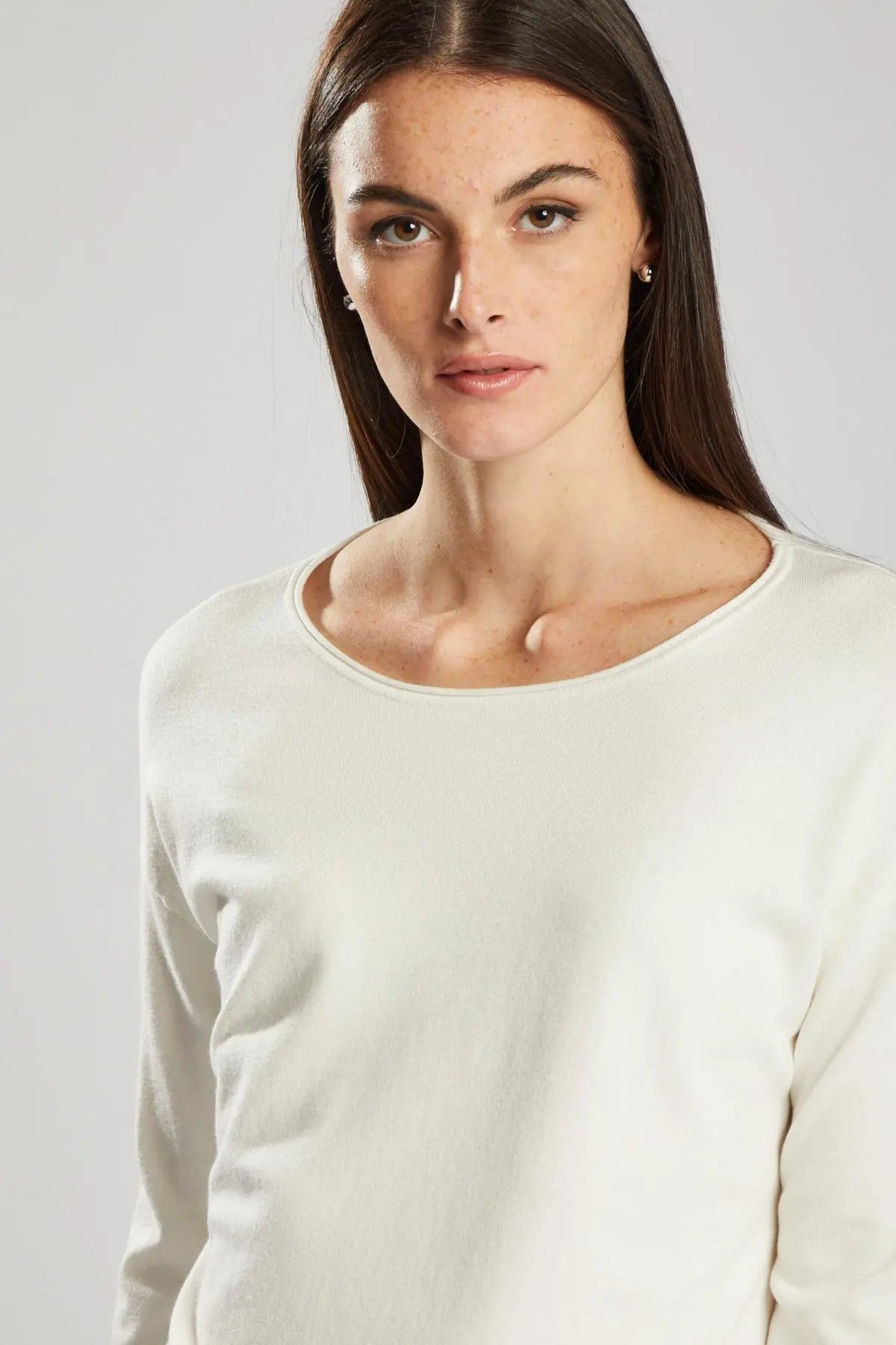 Maglia dettaglio lurex PANNA IRONICA