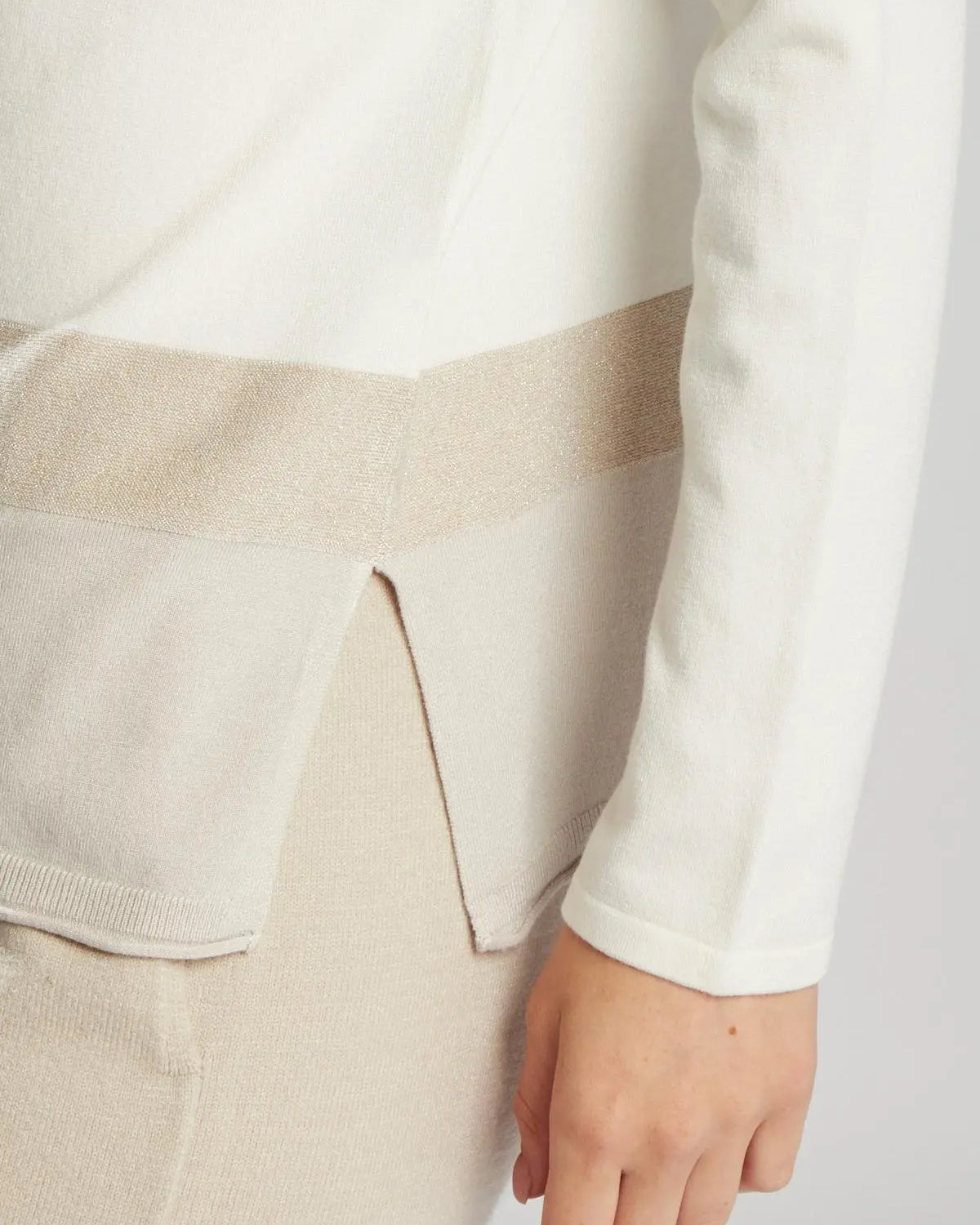 Maglia dettaglio lurex PANNA IRONICA