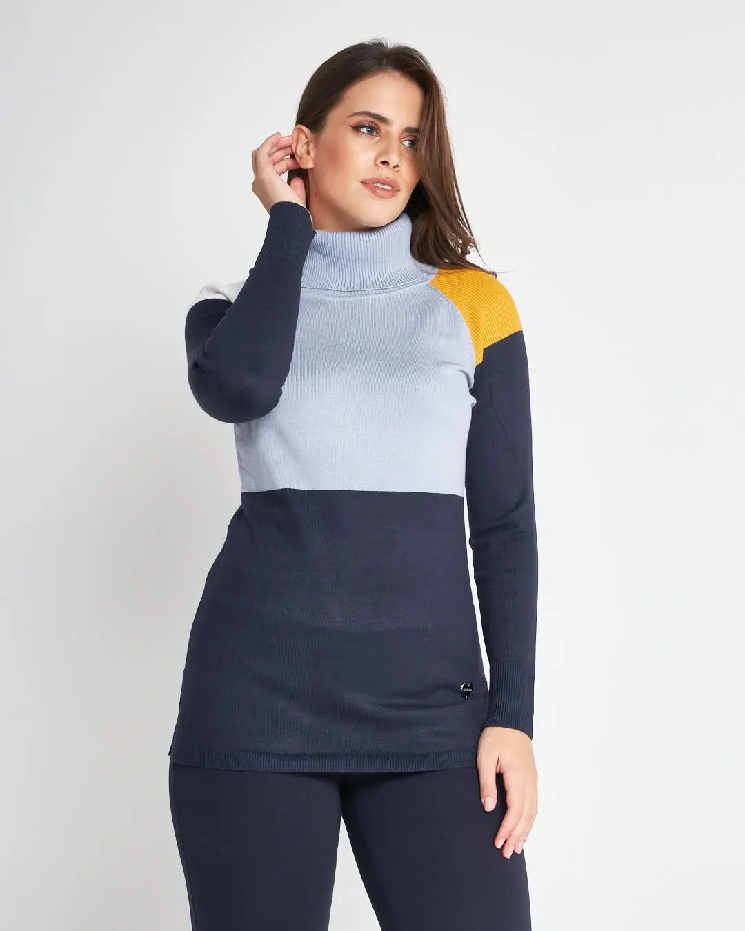 Maglia dolcevita BLUE NAVY DORABELLA