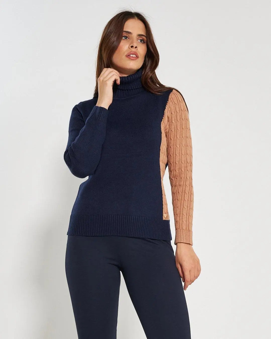 Maglia dolcevita BLUE NAVY DORABELLA