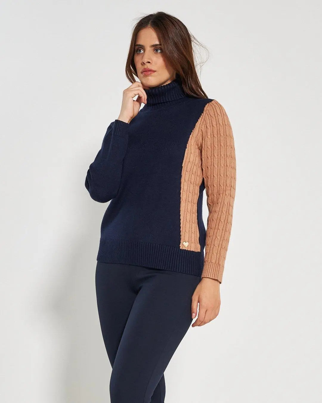 Maglia dolcevita BLUE NAVY DORABELLA