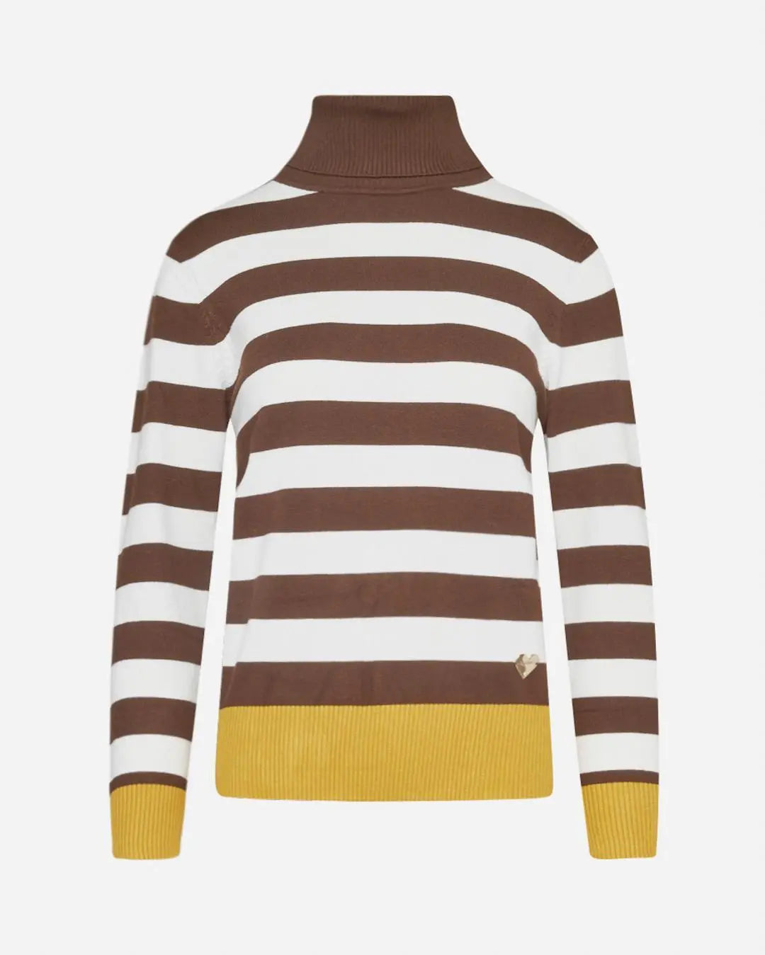 Maglia dolcevita a righe CACAO DORABELLA