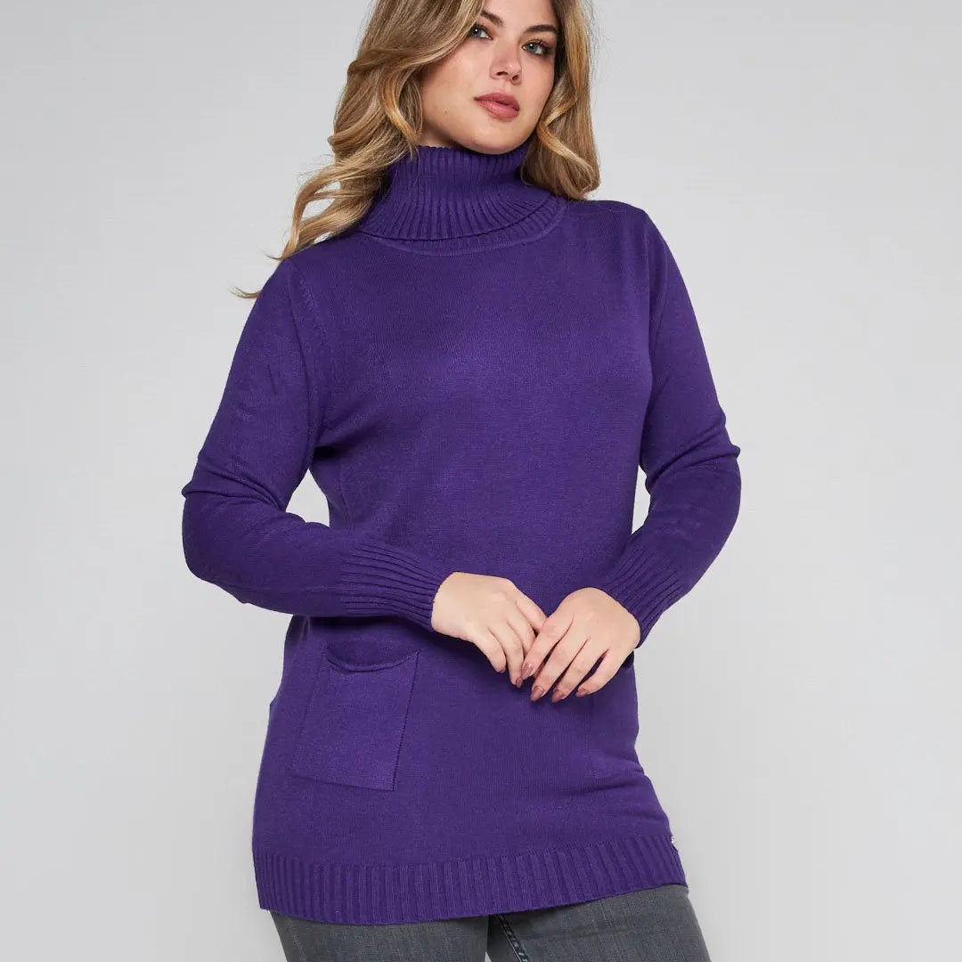 Maglia dolcevita con tasche VIOLA DORABELLA