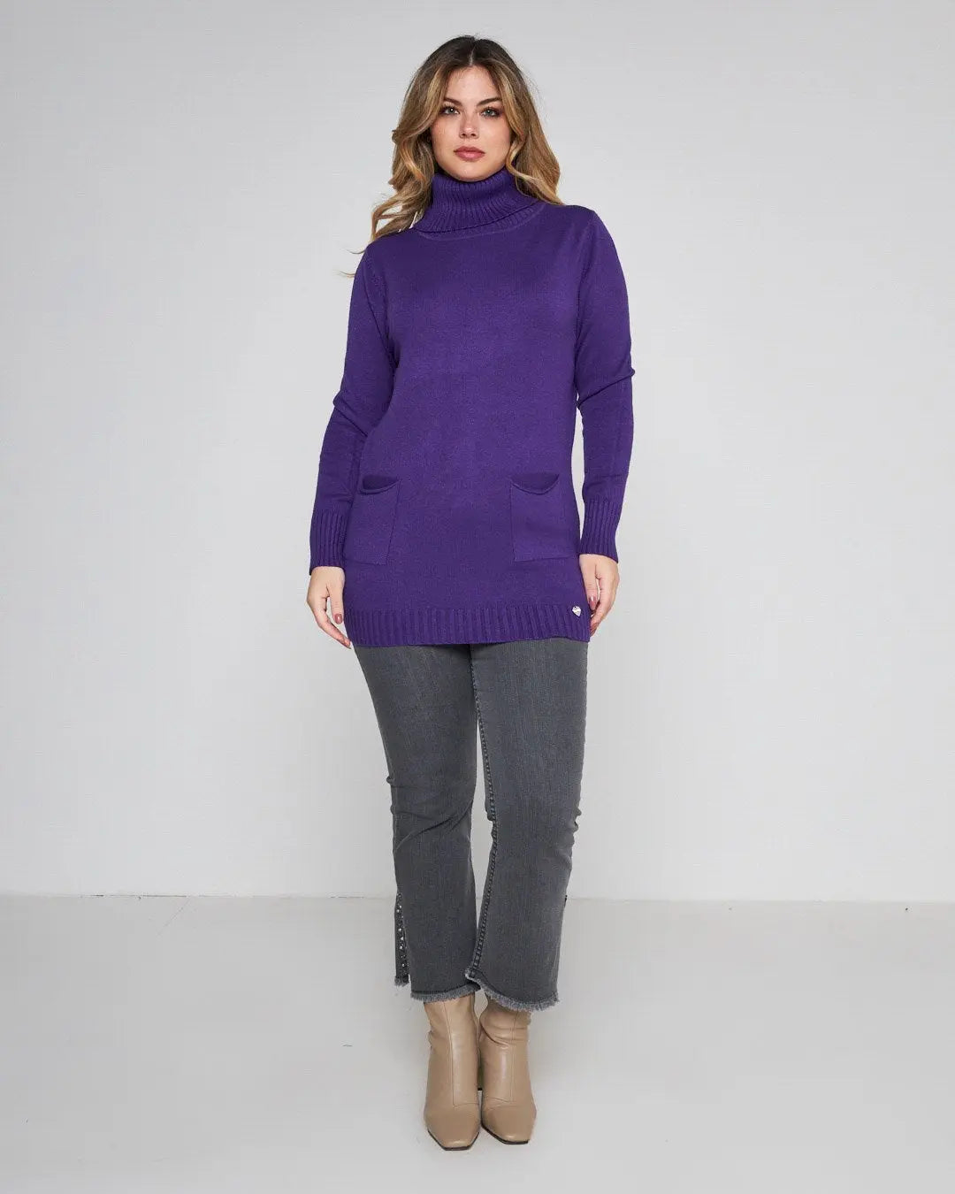 Maglia dolcevita con tasche VIOLA DORABELLA