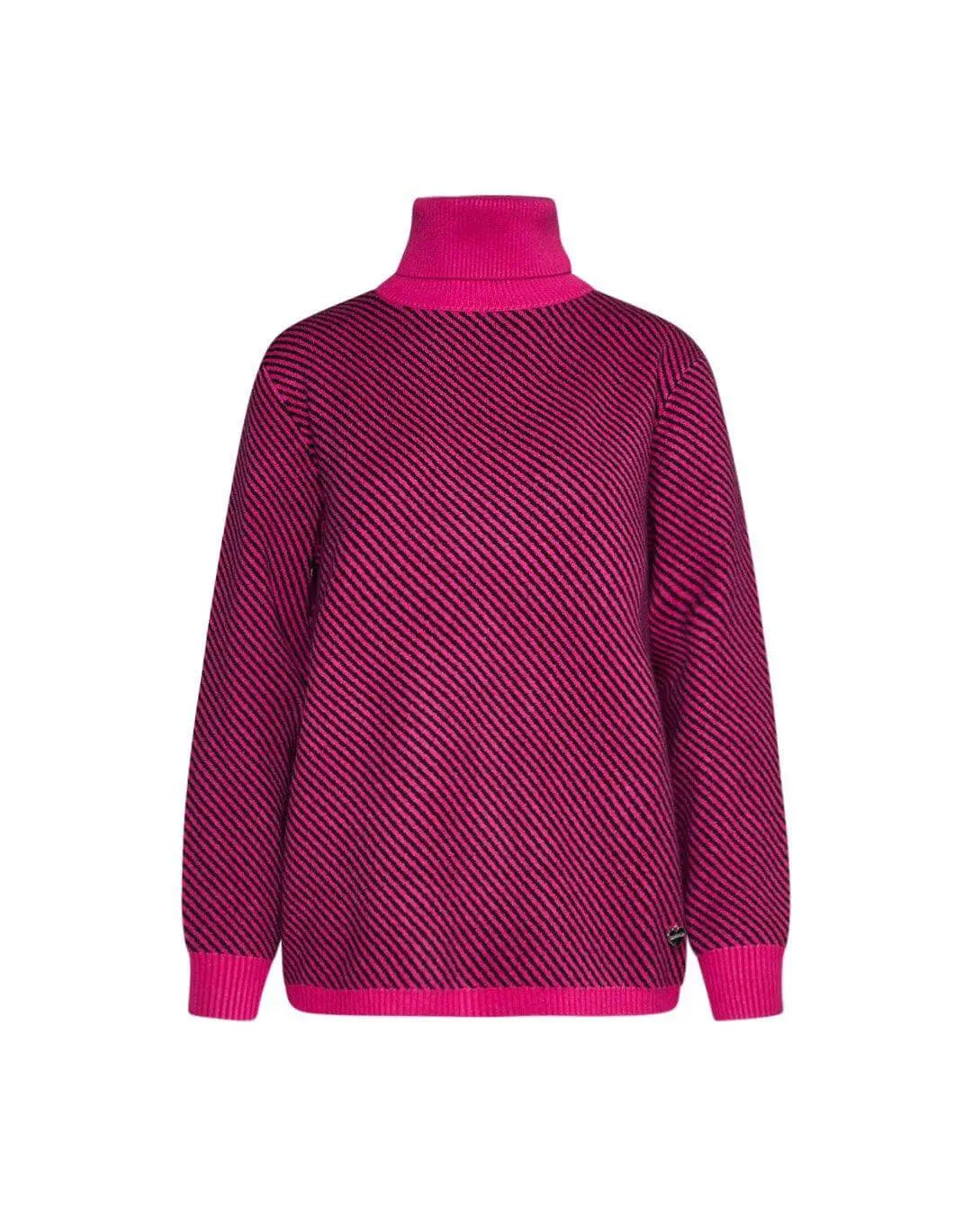 Maglia dolcevita righe FUXIA DORABELLA