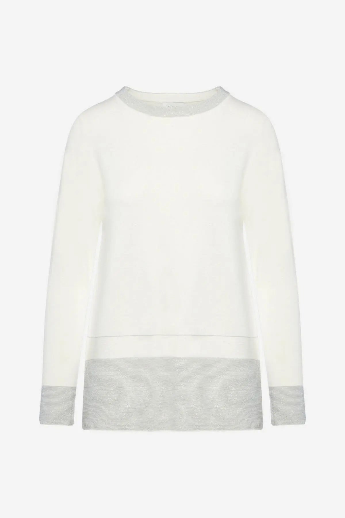 Maglia doppia colorazione in lurex PANNA IRONICA