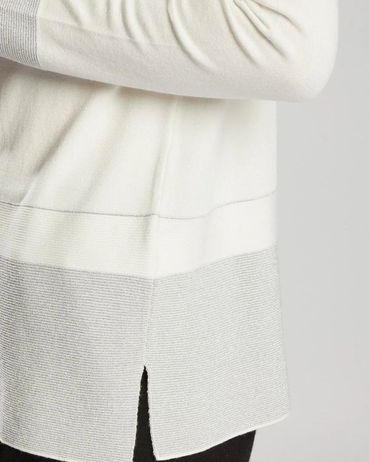 Maglia doppia colorazione in lurex PANNA IRONICA