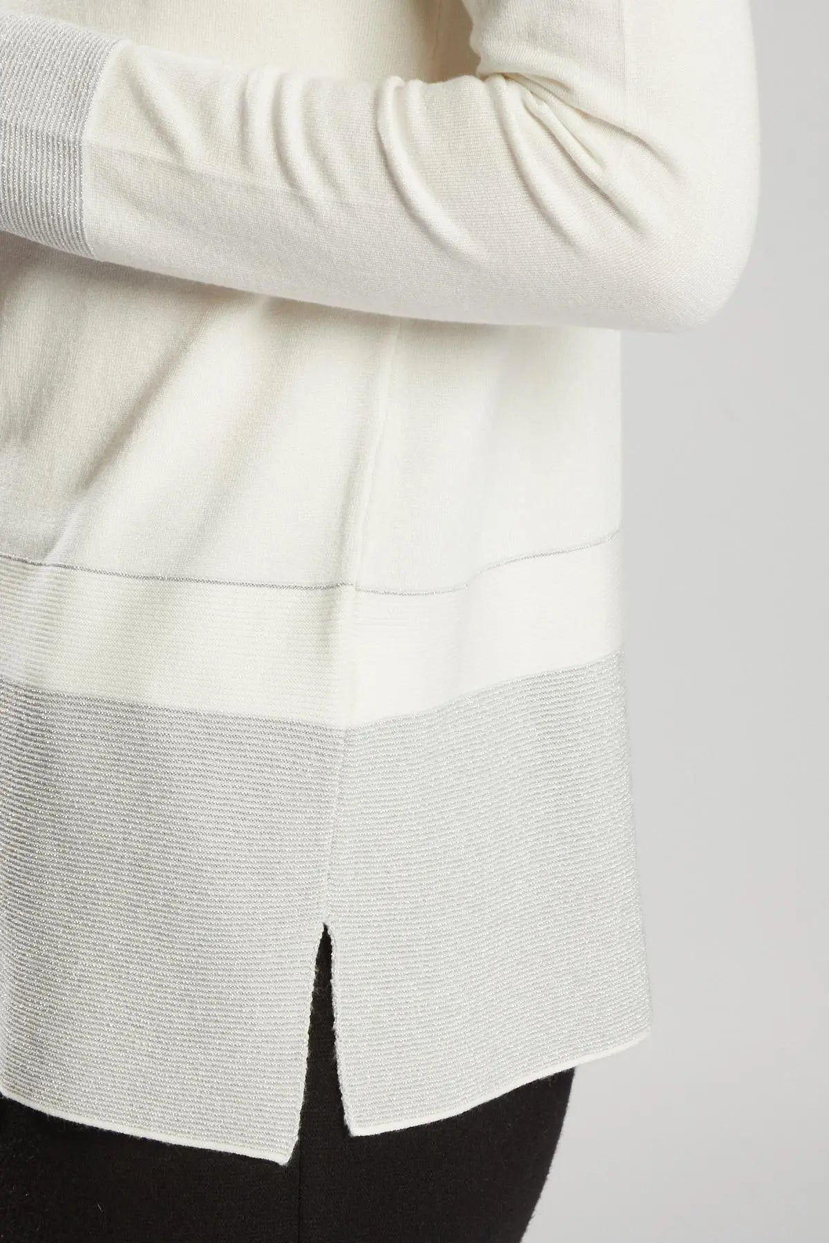 Maglia doppia colorazione in lurex PANNA IRONICA