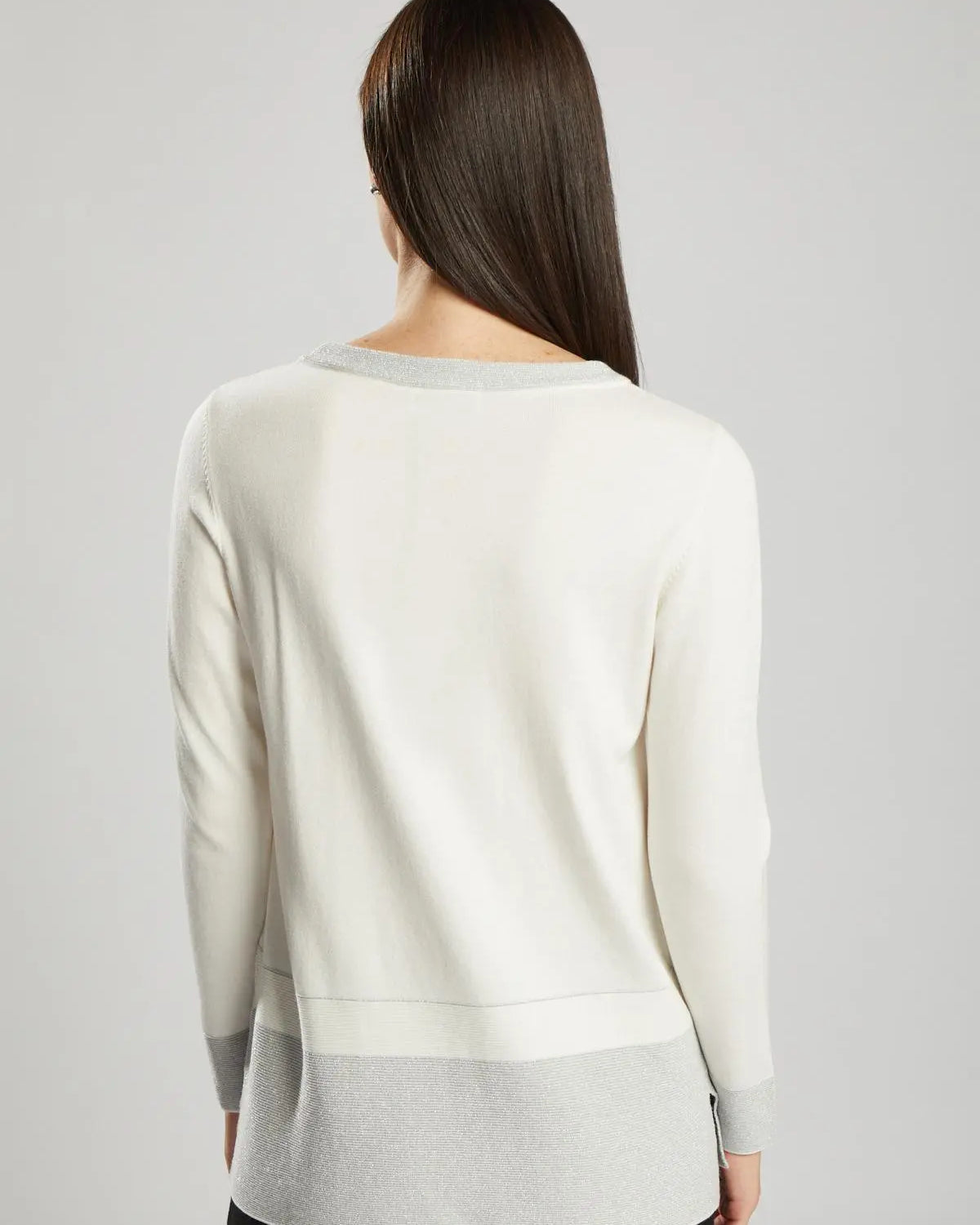 Maglia doppia colorazione in lurex PANNA IRONICA